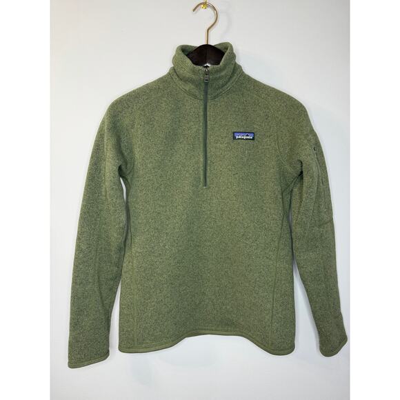 Patagonia Women's Better Sweater 1/4-Zip Fleece Sweatshirt Green Sz S - Picture 8 of 8